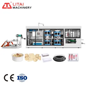 Thermoforming Machine Making Vacuum Forming Plastic Disposable Food Boxes Container