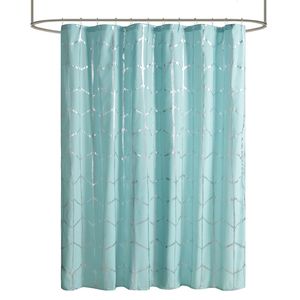 DB High Quality Luxury Printed Metallic Shower <b>Curtain</b> Water-Proof Polyester with Modern <b>Hooks</b> Stylish High-Tech Bathroom Access - Product Image 4