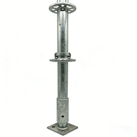 Étai métallique réglable pour soutènement de sol et travaux de tunnel, 1,8-3,2 m, en acier Q235 et Q345, avec collier à vis galvanisé et plaque supérieure