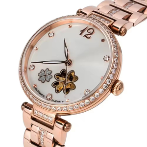 Private logo high quality automatic sapphire waterproof stainless steel <b>watches</b> gold fashion lady <b>watches</b> - Product Image 4