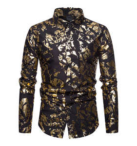 Camicia di Lusso da <span class=keywords><strong>Uomo</strong></span> con Stampa Floreale, Maniche Lunghe, Design Elegante da Negozio di Abbigliamento Maschile - Product Image 3