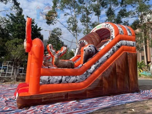 Château plein d'entrain Maison de rebond Château de saut <span class=keywords><strong>gonflable</strong></span> Célébrations d'arrière-cour pour enfants <span class=keywords><strong>Toboggan</strong></span> <span class=keywords><strong>gonflable</strong></span> Saut à l'air Bouncy Moonwalk - Product Image 3