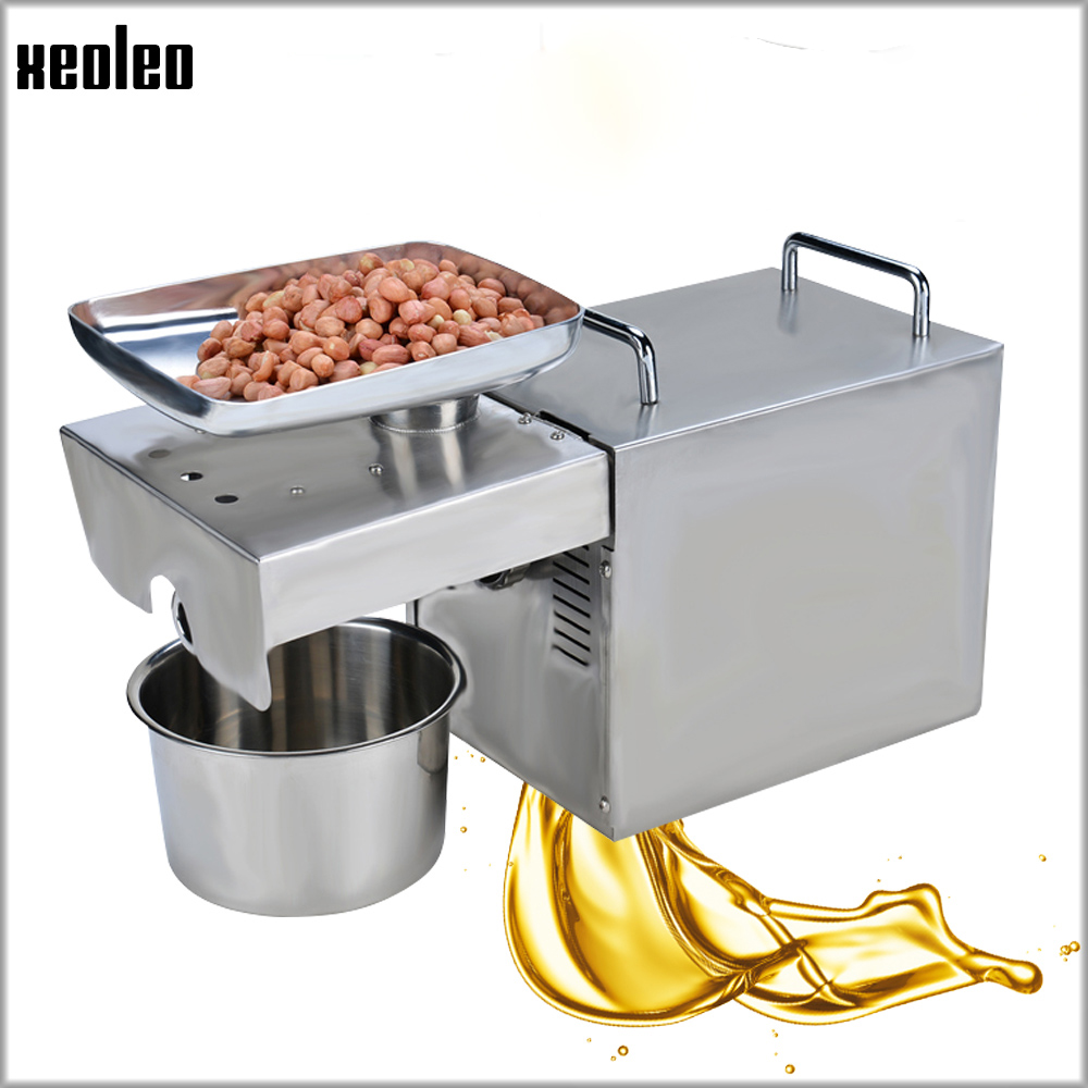 Машина для прессования масла XEOLEO, прижимная машина для масла, экстрактор оливкового масла для Миндаля/арахиса, бытовой кухонный комбайн из нержавеющей стали