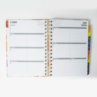 Vente en Gros A5 Hebdomadaire Mensuel Planificateur Agenda Journal Quotidien Objectif Bien-être Journal Spirale École Fournitures de Bureau Cahier d'Entraînement