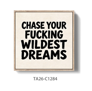 Quadro su Tela con Citazione Motivazionale, Stampe con <span class=keywords><strong>Tipografia</strong></span> Audace e Ispirazionale per Arredamento Casa, Ufficio e Camera da Letto - Product Image 3