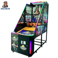 Machine de tir de basket-ball LED à monnayeur avec affichage des scores et retour de ballons pour parcs d'attractions commerciaux, vente en gros