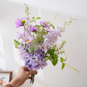 Bouquet de fleurs artificielles Starry Night Garden CF01583 en tissu tissé plastique, décoration d'intérieur, accessoires de mariage - Product Image 3