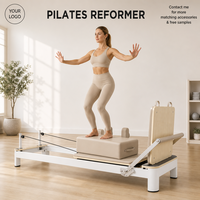 Offre Spéciale : Reformer Portable Haut de Gamme avec Barre de Repose-Pieds Réglable, en Aluminium Blanc pour Studio – Prix Usine