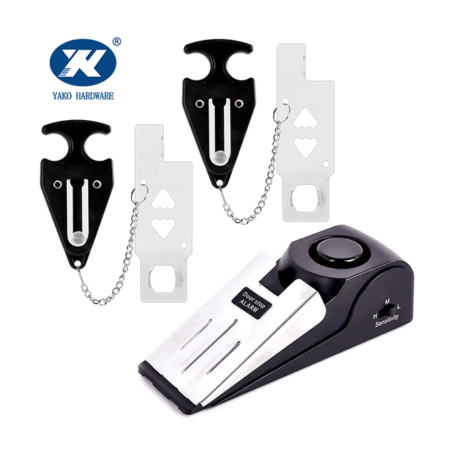 Anti Theft Burglar Alert System Smart Door Stopper Alarm Floor Wedge Security Alarm Entrance Alert Door Stop for Travel Home