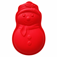 Grand moule à pâtisserie en silicone en forme de bonhomme de neige pour Noël