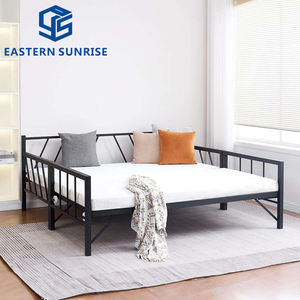 <span class=keywords><strong>Lit</strong></span> double de qualité supérieure au design élégant, style moderne, <span class=keywords><strong>lit</strong></span> <span class=keywords><strong>gigogne</strong></span> bas avec cadre robuste de couleur noire pour adultes et enfants - Product Image 2