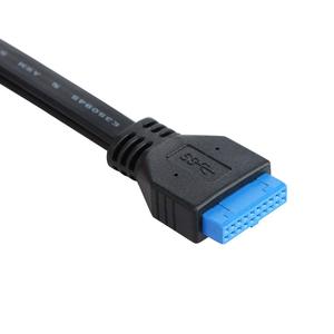 Cable de montaje de Panel de tornillo hembra para placa base, Conector de Cable plano de <span class=keywords><strong>19</strong></span> pines con puertos duales <span class=keywords><strong>USB</strong></span> 3,0 - Product Image 5