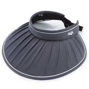 หมวกกันแดดฤดูร้อนสำหรับผู้หญิง ปีกกว้าง ระบายอากาศได้ดี ป้องกันรังสียูวี เหมาะสำหรับการเดินทางกลางแจ้ง สีพื้น - Product Image 5