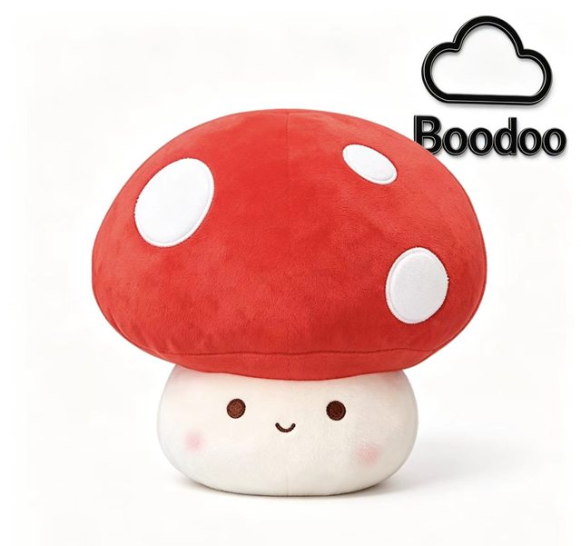 Cute Mushroom Plush Pillow Soft Foam Cotton Stuffed Animal Toy Customized for 2-4 Years Old Halloween Room Decor Gift Idea