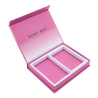Boîte cadeau magnétique rigide haut de gamme personnalisée avec logo pour rouge à lèvres et brillant à lèvres, avec séparateurs, en carton recyclable, pour crème contour des yeux et cosmétiques mats