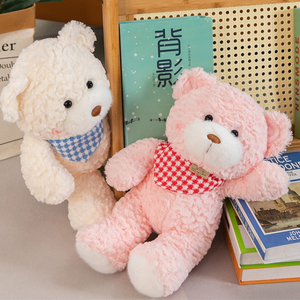 <b>Cute</b> Cartoon Scarf Teddy <b>Bear</b> Plush Toys PP Cotton Filling Soft Dolls Children's Sleep Hug Pillow Holiday Gift Wholesale - Product Image 3