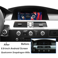 Populaire 8.8 "4g + 64g Snapdragon 668s Voiture Audio Gps Android Dvd Radio Lecteur Stéréo pour BMW Série 5 E60 E61 E63 E64 2005-2010 CCC