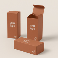 Boîtes en papier recyclé écologiques imprimées sur mesure, finition mate imperméable, logo estampé à chaud, boîtes cadeaux réutilisables