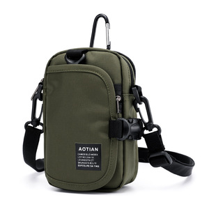 Sac banane bandoulière unisexe, sacoche de taille en nylon pour homme et femme, pochette de randonnée pour téléphone - Product Image 1