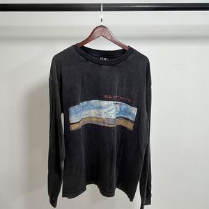 Camiseta superior de SAINT MICHAEL de alta calidad, camisetas informales para hombre, camisetas de manga larga con estampado de letras de gran tamaño de calle de lujo para hombre - Product Image 4