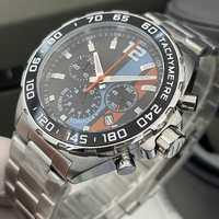 Reloj deportivo de lujo para hombre, de acero inoxidable, 43mm, 20mm, cristal de zafiro, resistente al agua, cronógrafo, cuarzo, Miyota Seiko
