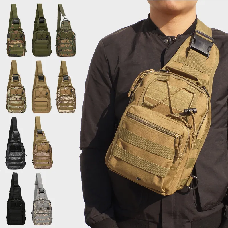 custom tactical shoulder messenger bag men sling bag outdoor travel camping hunting hiking trekking camouflage sling bag