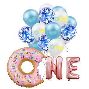 Ciambella a un palloncino in lattice <span class=keywords><strong>1</strong></span> <span class=keywords><strong>anno</strong></span>-battesimo bambino <span class=keywords><strong>1</strong></span> ° compleanno festa di compleanno decorazione palloncino per Baby Shower giocattoli - Product Image 2