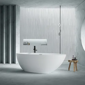 Modern Design Freestanding 1.65m Size Watermark Indoor Bathroom Acrylic Bathtubs Bath Tub For Adult