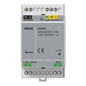 Module de commande LED Vimar Actuator 1-10V 2.5A 120-230V AC - Product Image 1