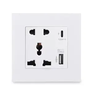 USB-C Wall Socket Outlet Home Universal Plug UK EU US 18W QC- fast charger