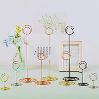 Porte-numéro de table en fil métallique en spirale 5CM H 8.5CM H 22CM H