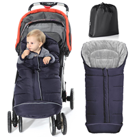 Gigoteuse universelle pour poussette, sac de couchage pour bébé avec doublure en polaire corail pour temps froid