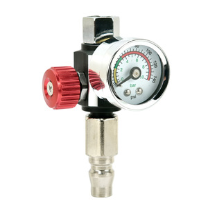 Vanne de régulation de pression avec manomètre 1/4 po en acier inoxydable, accessoire pour compresseur d'air, bouton bleu PF20 - Product Image 5