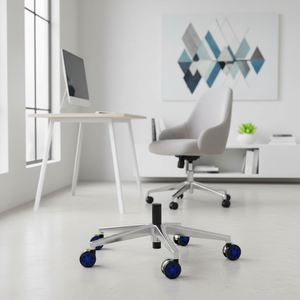 2,5 Zoll Mittelschwere Blaue PU-Stuhlrollen, Trolley-Räder für Wohnzimmer- und Schlafzimmermöbel, Stuhlrollen - Product Image 3