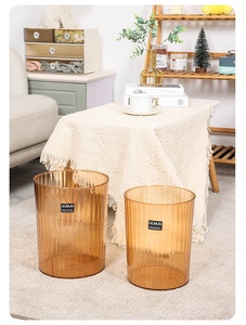 <span class=keywords><strong>Poubelle</strong></span> ménagère à sélection rigoureuse, grande capacité, transparente, à ouverture supérieure, en forme de baril, en plastique, pour toilettes et salon - Product Image 6