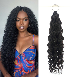 <span class=keywords><strong>KAMA</strong></span> Double-Strand all'ingrosso acqua/profondo/Afro piume ricci uncinetto estensione dei capelli onda di acqua capelli umani per trecce per la creazione - Product Image 1
