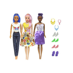 Premium Classic Fashion PVC <b>Doll</b> Set with Clothes Shoes Jewelry and <b>Accessories</b> in Window Box for Unisex Kids 5-7 - Product Image 2