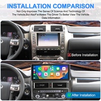 Navihua Nouveau 12,3 pouces pour Lexus GX GX460 2010-2019 Autoradio Android GPS Navigation Multimédia Carplay Auto Stéréo Lecteur DSP