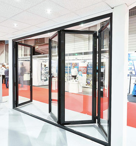 Portes coulissantes pliantes en aluminium de qualité supérieure Portes pliantes en verre modernes pour séparateurs de pièces et séparation de l'espace intérieur - Product Image 3