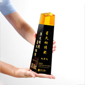 Récompenses de trophée en verre de cristal sur mesure Récompenses de trophée de cristal de gravure pour divers événements comprenant des récompenses de Gifis de souvenir - Product Image 4