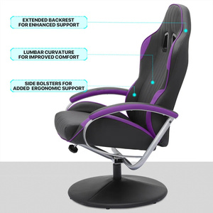 Certificat DDP Levage au gaz Dossier réglable Meubles de salle de jeux rembourrés Chaises de <span class=keywords><strong>jeu</strong></span> inclinables et pivotantes pour le travail et les loisirs - Product Image 2