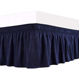 กระโปรงคลุมเตียงแบบยืดหยุ่น ป้องกันฝุ่น ขนาด 18 นิ้ว สีน้ำเงินกรมท่า ผ้าฝ้าย 100% คุณภาพระดับโรงแรม - Product Image 5