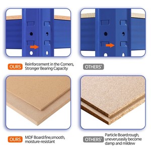 Giá để đồ 5 tầng không cần bu lông, kệ kim loại có thể điều chỉnh, giá để đồ gia dụng, kệ nhẹ, kệ mạ kẽm, giá để đồ đa năng - Product Image 5