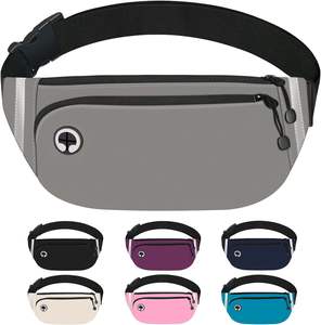 Ceintures banane pour femmes, ceinture banane imperméable pour hommes, ceinture de course réglable, ceinture de taille fine avec poche extensible, noir - Product Image 2