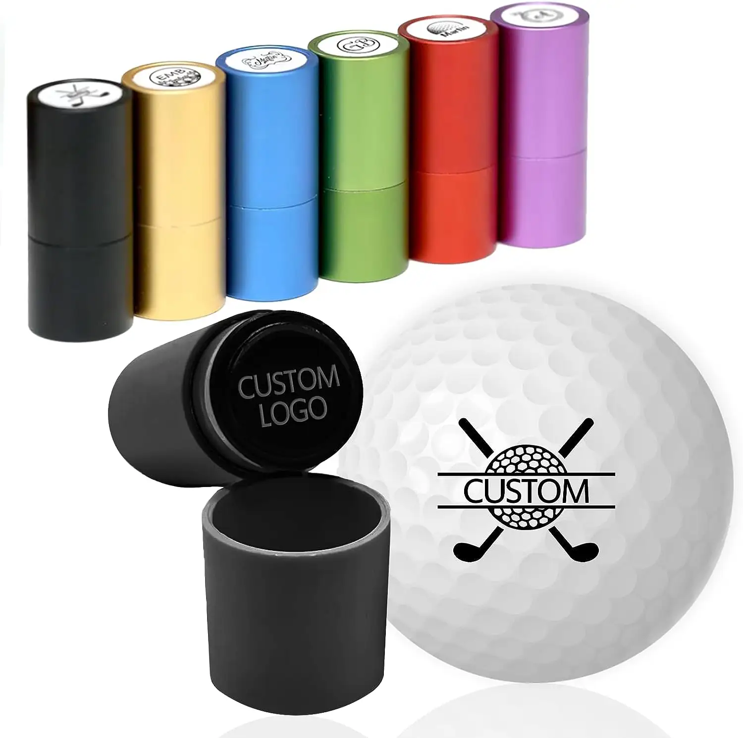 GAMEN Factory Custom ization Schnellt rockn ender bunter Stempel Golfball stempel für Golfbälle