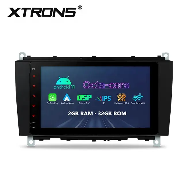 XTRONS8インチタッチスクリーンAndroid12カーラジオメディアプレーヤー (メルセデスベンツCLKクラスA209C209用)