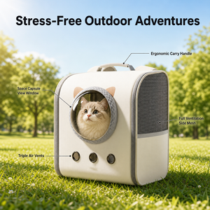 <span class=keywords><strong>Zaino</strong></span> Trasportino per Animali Domestici Furrivo Space Capsule con 4 Prese d'Aria, Traspirante, Lavabile, Pieghevole, Leggero, Borsa da Viaggio per Gatti di Piccola Taglia - Product Image 4