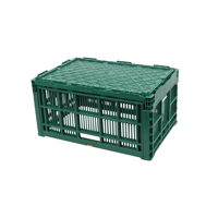 JOIN Wholesale Caisse pliante verte Poubelle de rangement empilable pliable avec poignées Portable pour la vente au détail et la caisse d'exposition