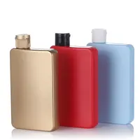 Custom Color Gold Empty HDPE Flat Sunscreen Tanning Oil Lotion Cream Body Oil Shampoo Plastic Bottles