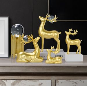 Décoration de <span class=keywords><strong>meuble</strong></span> à vin en résine cerf Art Déco créative, style luxe léger moderne, pour salon, cadeau de mariage, <span class=keywords><strong>meuble</strong></span> <span class=keywords><strong>TV</strong></span> de porche - Product Image 2